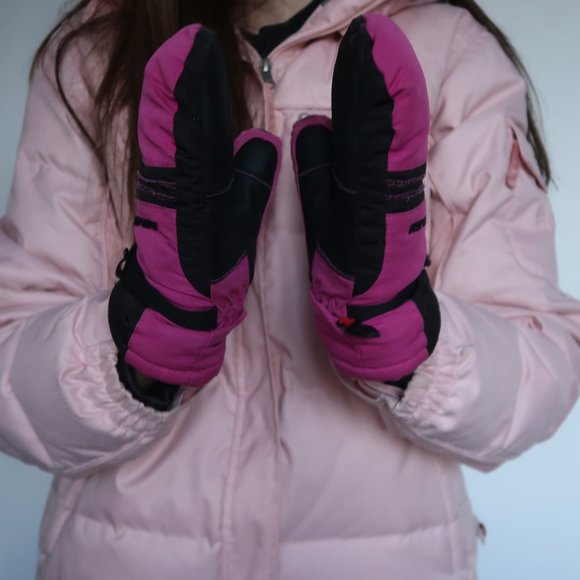 Pink kids mittens - Picture 5 of 7